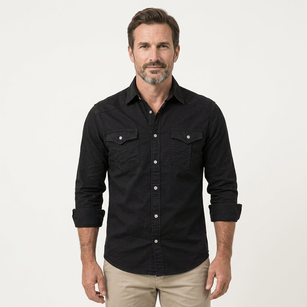Nathaniel Hill | Utility Cotton Shirt With Chest Pockets