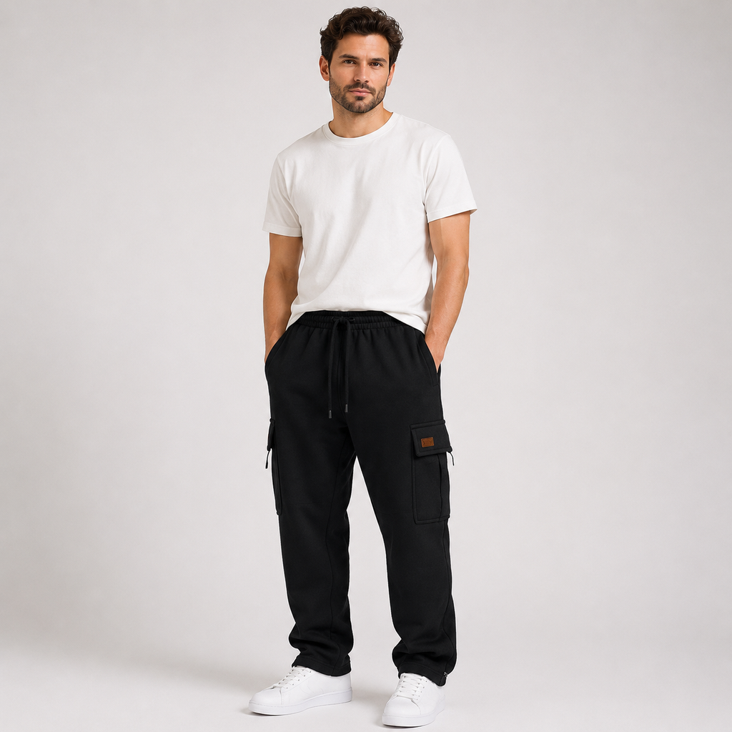Nathaniel Hughes | Loose Fit Cargo Trousers For Men