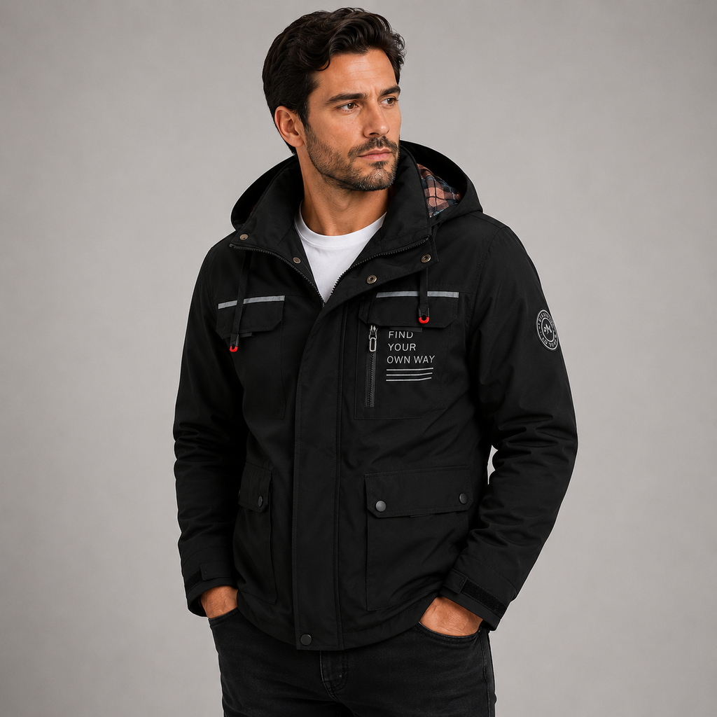 Nigel Harrison | Weatherproof Hooded Utility Jacket for Men