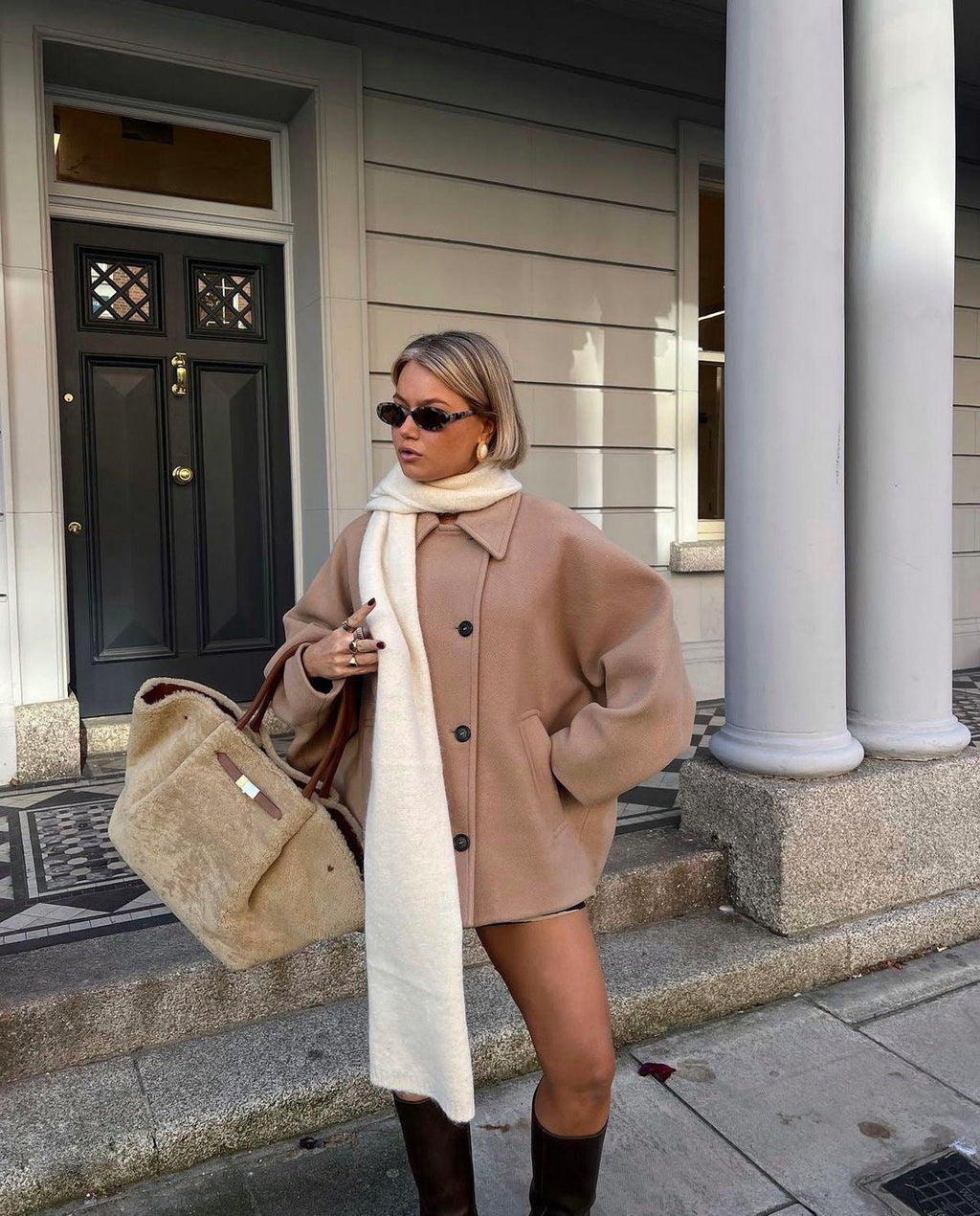 Isla Hargreave | Oversized Camel Shirt Jacket