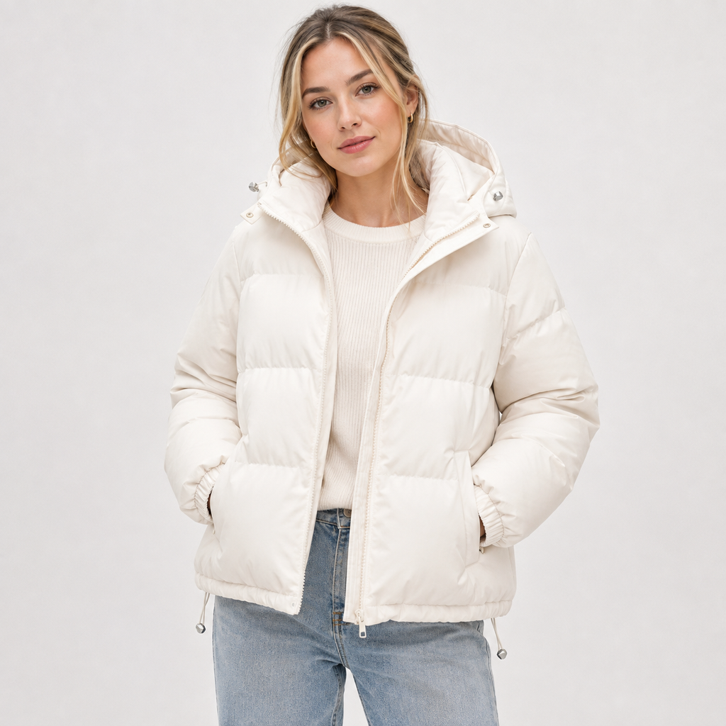 Percy Wright | Hooded Zip-Up Puffer Jacket for Men