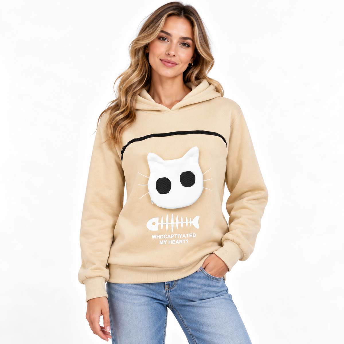 Phoebe Lockhart | Cat Pocket Hoodie for Women