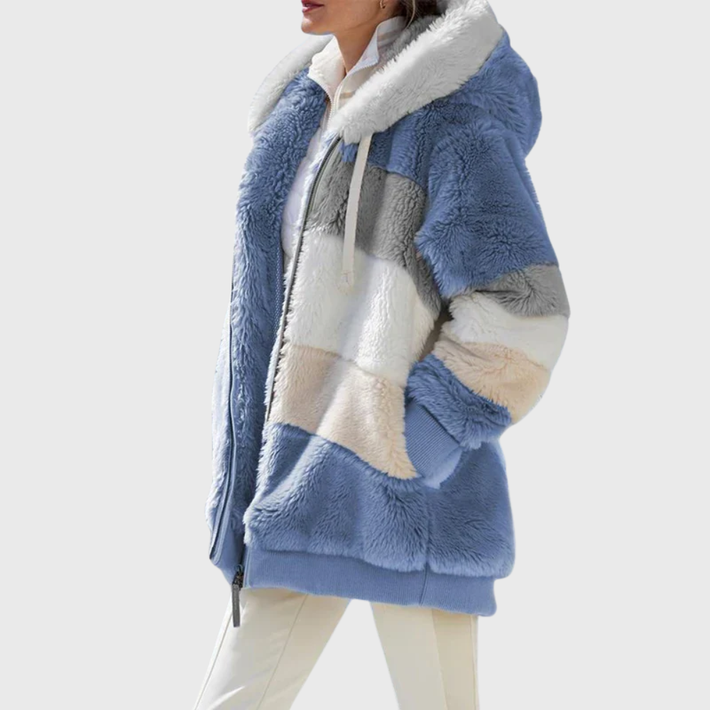 Naomi Stanton | Multicolour Faux Fur Hooded Puffer Jacket