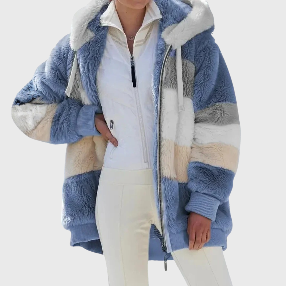Naomi Stanton | Multicolour Faux Fur Hooded Puffer Jacket