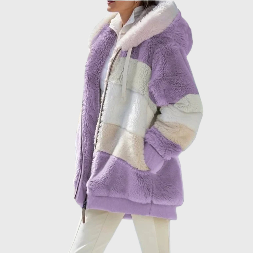 Naomi Stanton | Multicolour Faux Fur Hooded Puffer Jacket