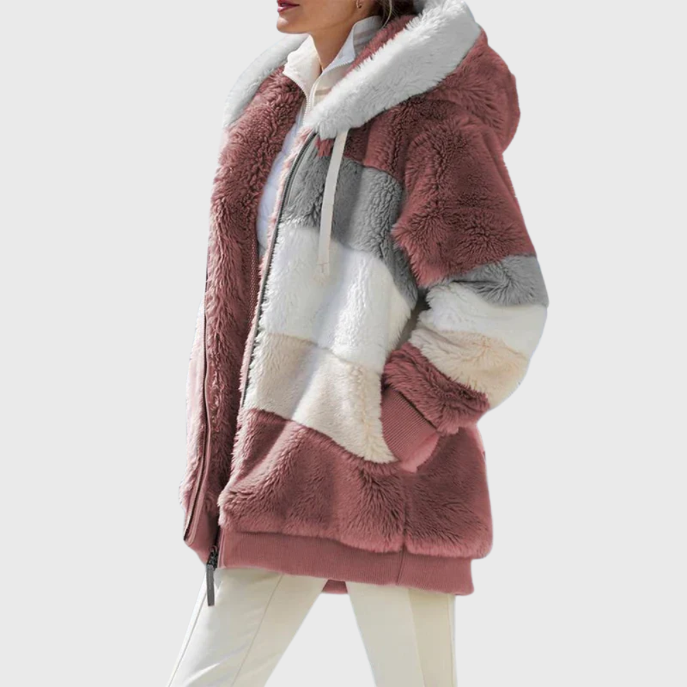 Naomi Stanton | Multicolour Faux Fur Hooded Puffer Jacket
