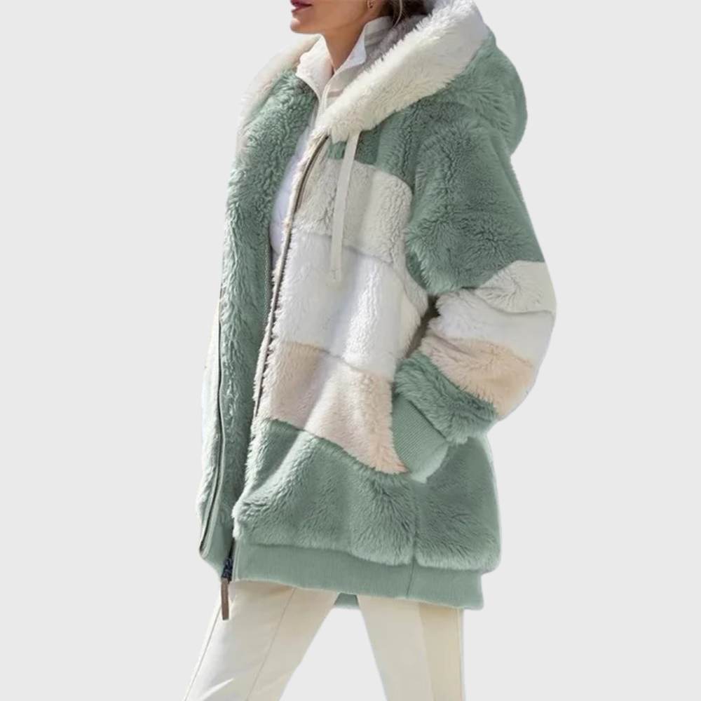 Naomi Stanton | Multicolour Faux Fur Hooded Puffer Jacket