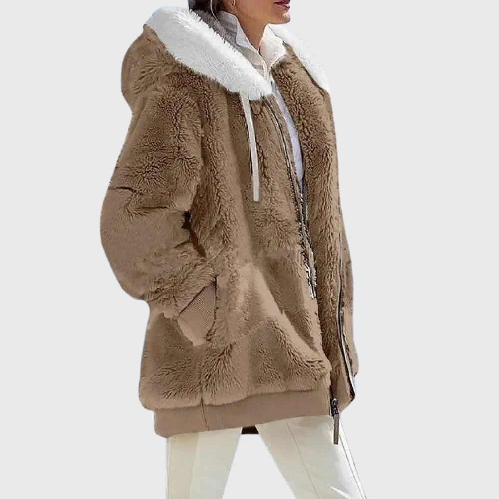 Naomi Stanton | Multicolour Faux Fur Hooded Puffer Jacket