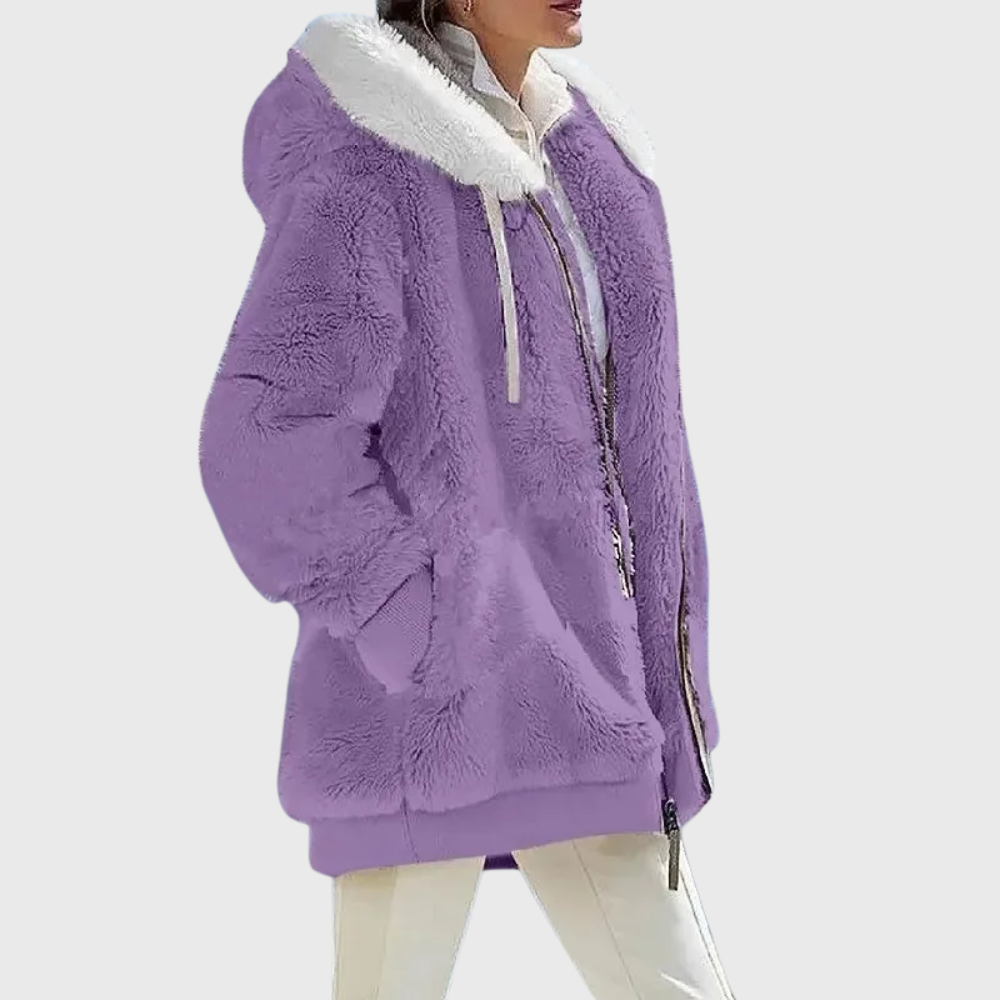 Naomi Stanton | Multicolour Faux Fur Hooded Puffer Jacket