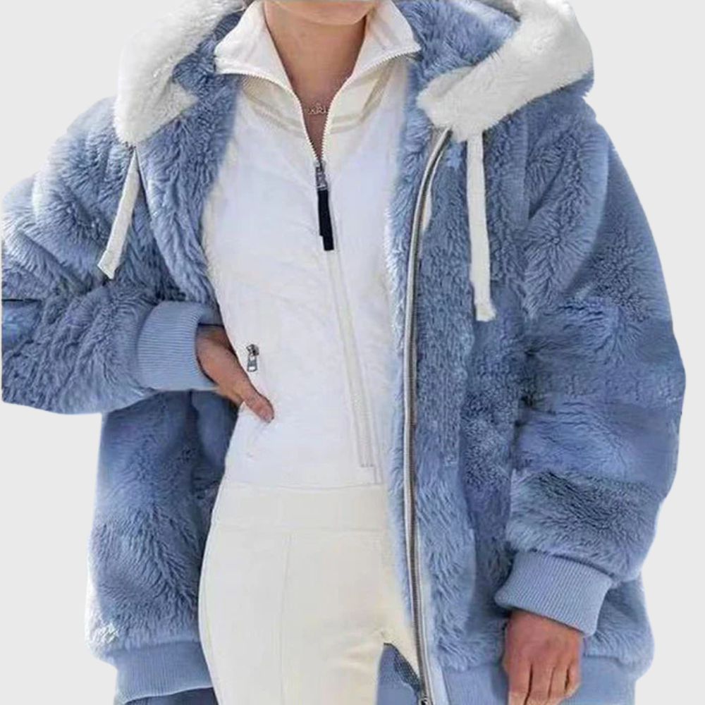 Naomi Stanton | Multicolour Faux Fur Hooded Puffer Jacket