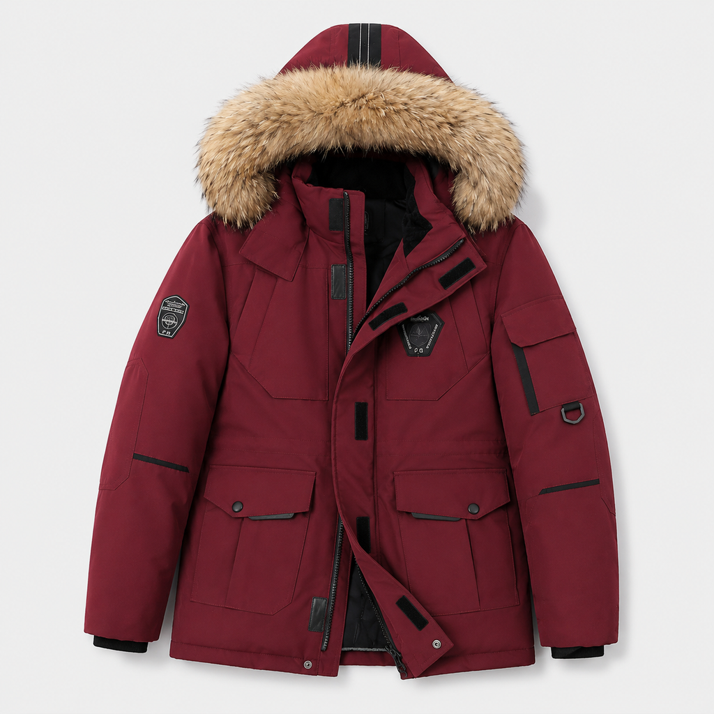 Rupert Thompson | Fur Hood Padded Down Jacket for Men