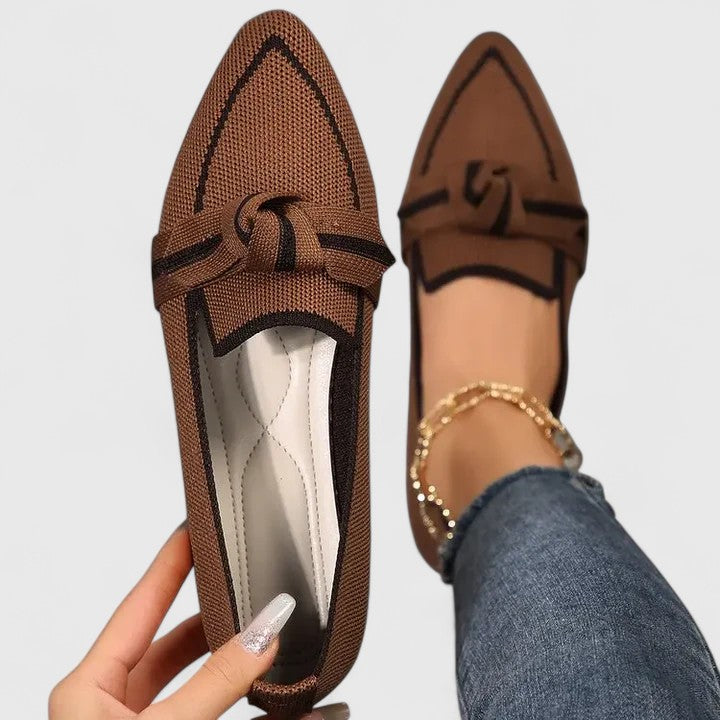 Beatrice Sandiford | Knot-Detail Woven Loafers