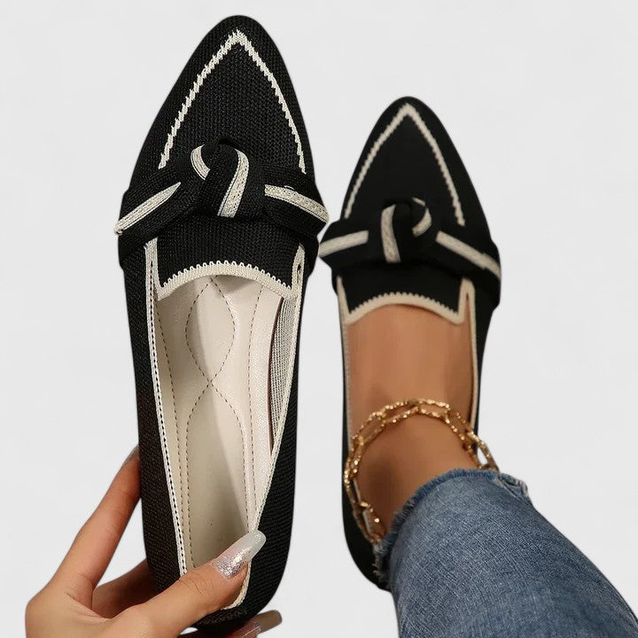 Beatrice Sandiford | Knot-Detail Woven Loafers