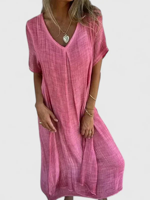 Genevieve Marchmont | Grey V-Neck Maxi Dress