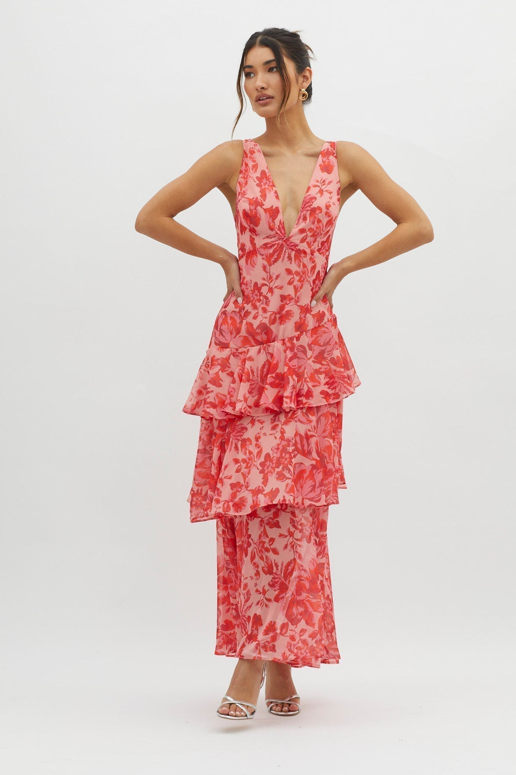 Iris Fenmore | Floral Tiered Maxi Dress