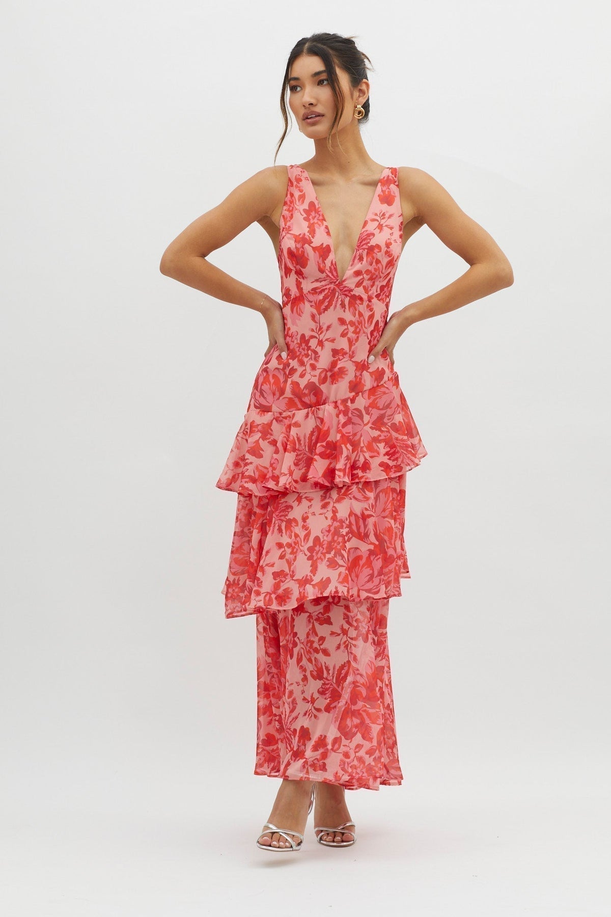 Iris Fenmore | Floral Tiered Maxi Dress