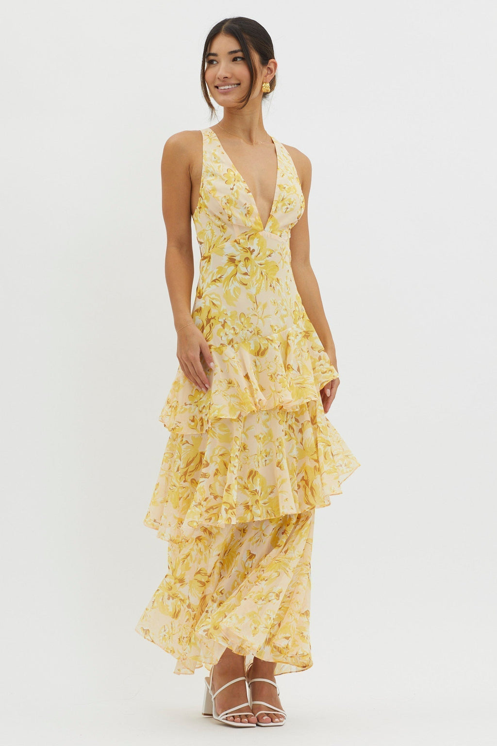 Iris Fenmore | Floral Tiered Maxi Dress