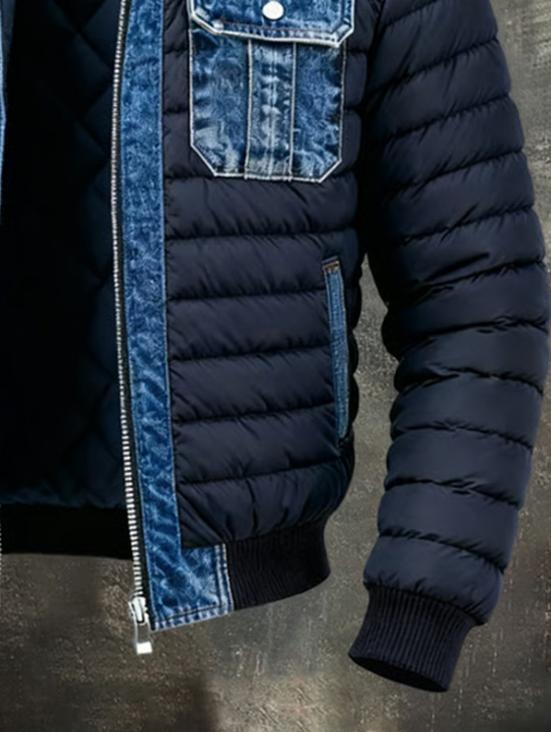 Men's Quilted Denim Hybrid Jacket