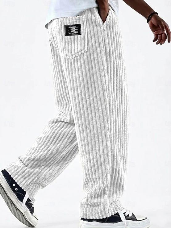 Callum Pratt | Classic Corduroy Wide-Leg Trousers For Men