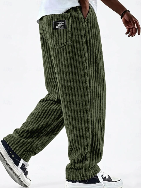 Callum Pratt | Classic Corduroy Wide-Leg Trousers For Men