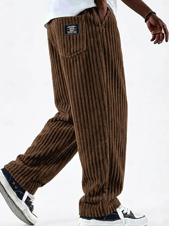 Callum Pratt | Classic Corduroy Wide-Leg Trousers For Men