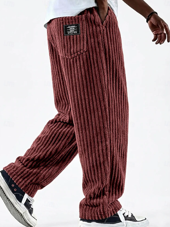 Callum Pratt | Classic Corduroy Wide-Leg Trousers For Men