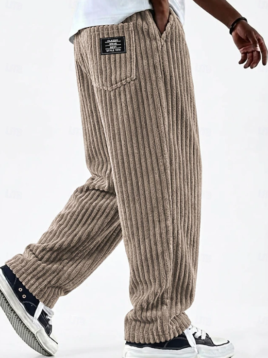 Callum Pratt | Classic Corduroy Wide-Leg Trousers For Men