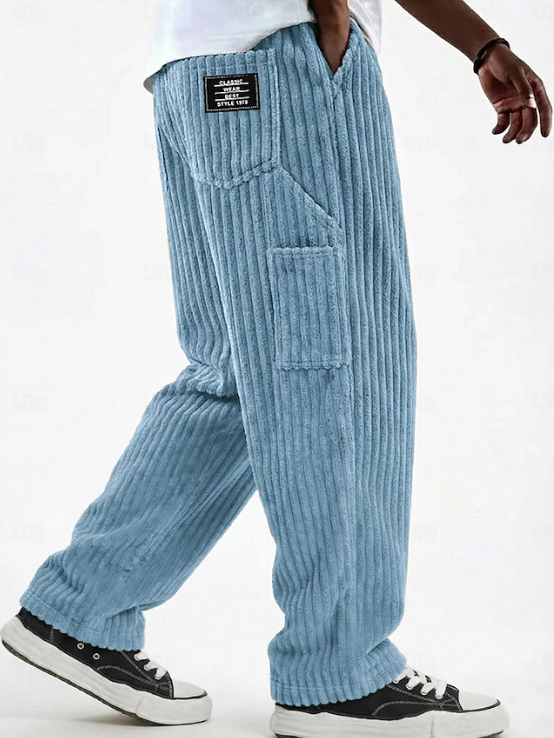 Callum Pratt | Classic Corduroy Wide-Leg Trousers For Men