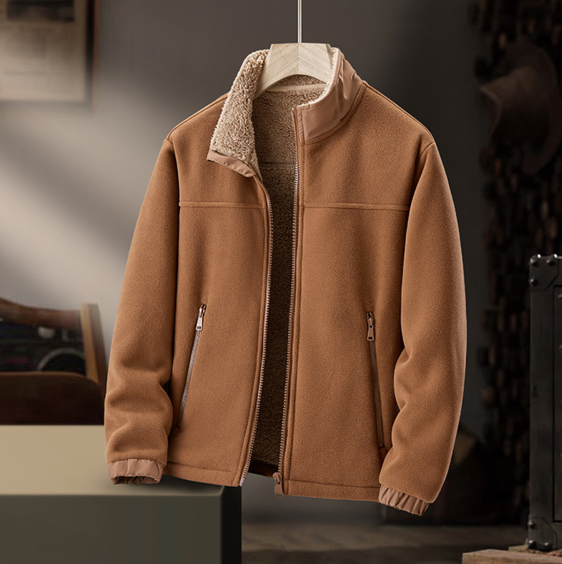 Women's Plush-Lined Fleece Zip Jacket