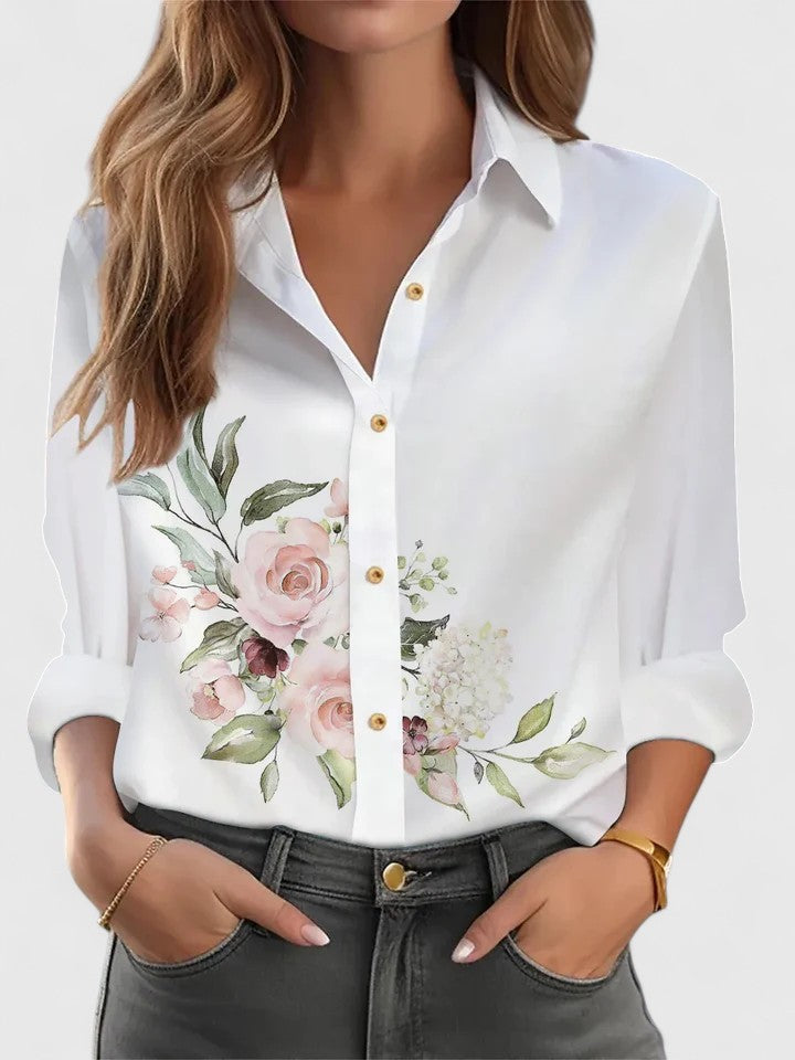 Beatrice Lonsdale | Floral Print Long-Sleeve Blouse