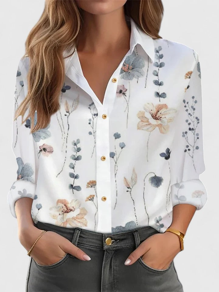 Beatrice Lonsdale | Floral Print Long-Sleeve Blouse
