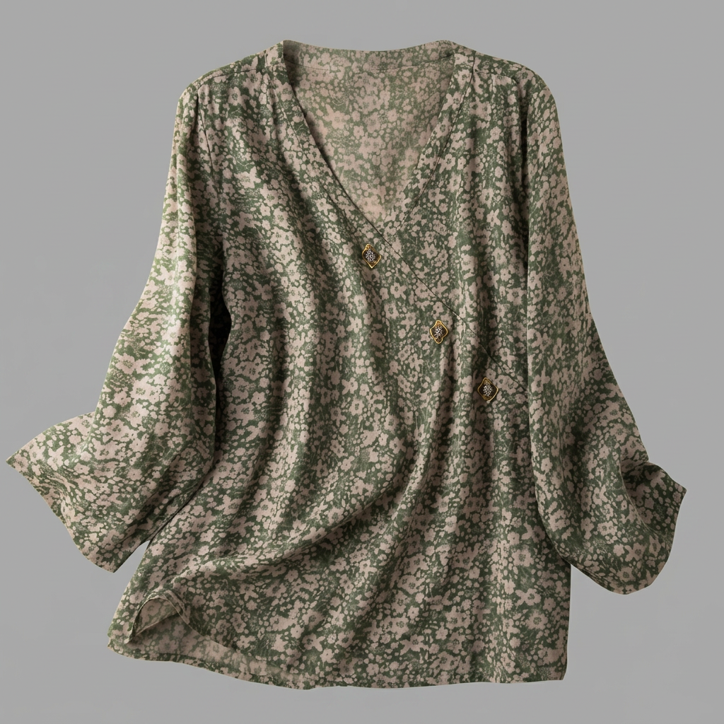Harriet Fenwick | Embroidered Wrap Blouse With Floral Detail