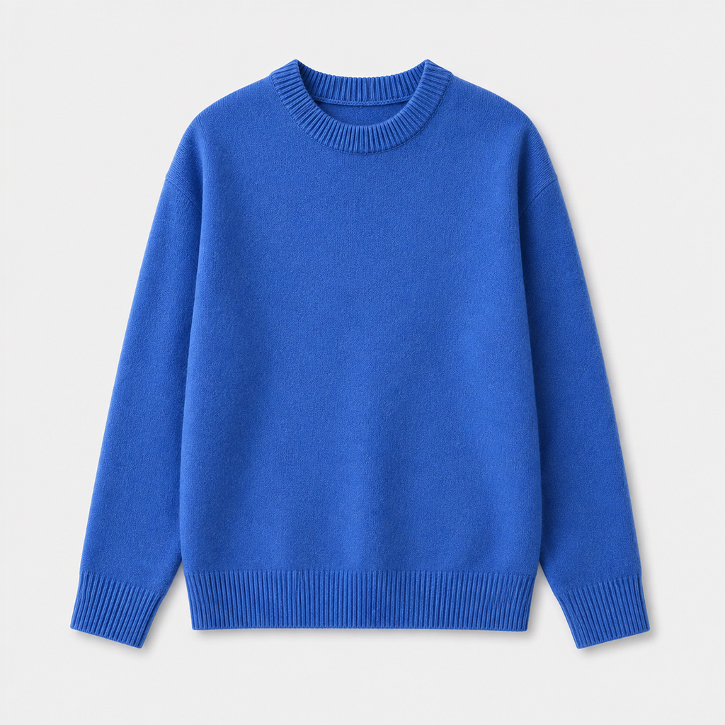 Theodore Evans | Cream Ribbed Knit Sweater for Men