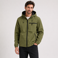 Tobias Robinson | Hooded Zip-Up Utility Jacket in Army Green