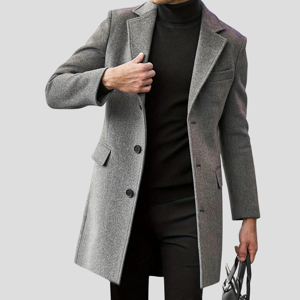 Oliver Blackwood | Classic Mens Coat With Revere Collar