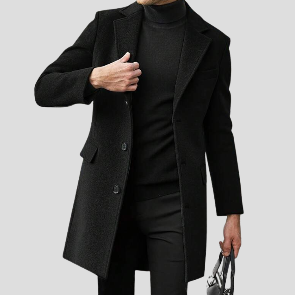 Oliver Blackwood | Classic Mens Coat With Revere Collar
