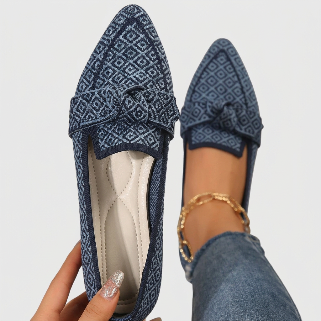 Beatrice Sandiford | Knot-Detail Woven Loafers