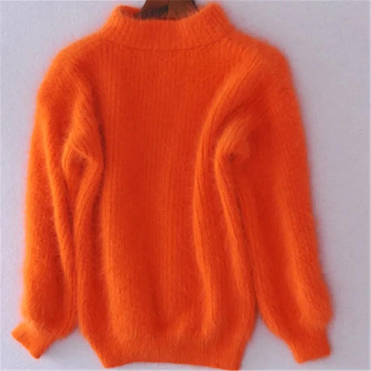 Alexandra Norwood | Soft High-Neck Angora Sweater