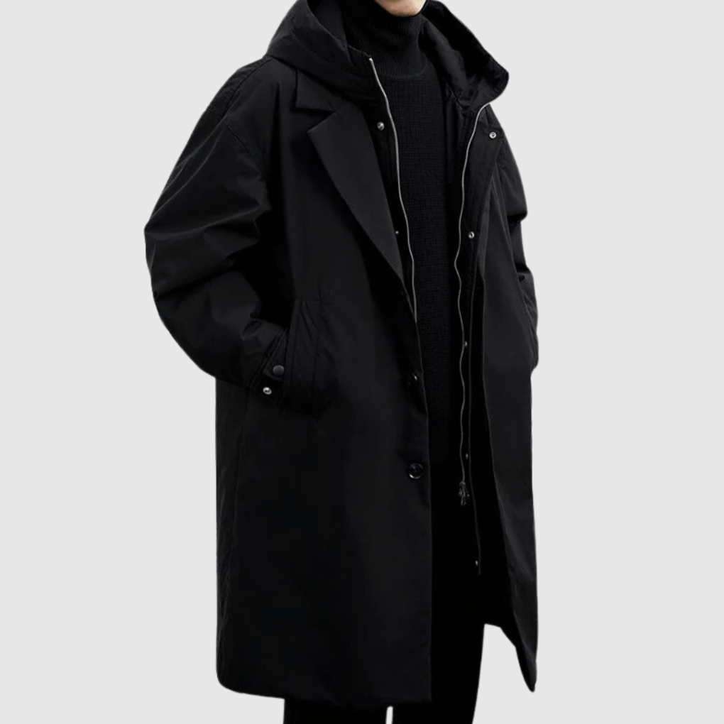 Ellis Fairweather | Waterproof Hooded Trench Coat With Zip Front