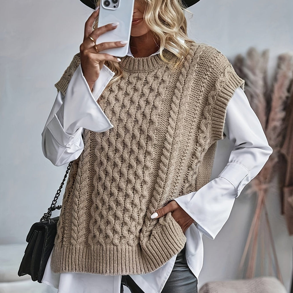 Alice Scott | Cozy Cable-Knit Sweater Vest