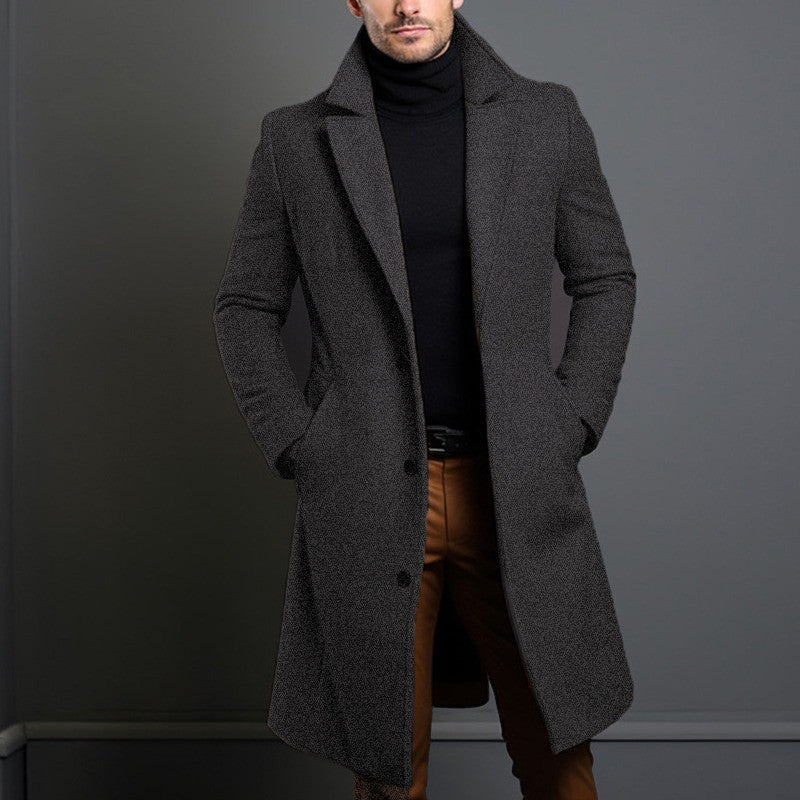 Barnaby Fenshaw | Wool-Blend Mens Coat With Notch Lapel