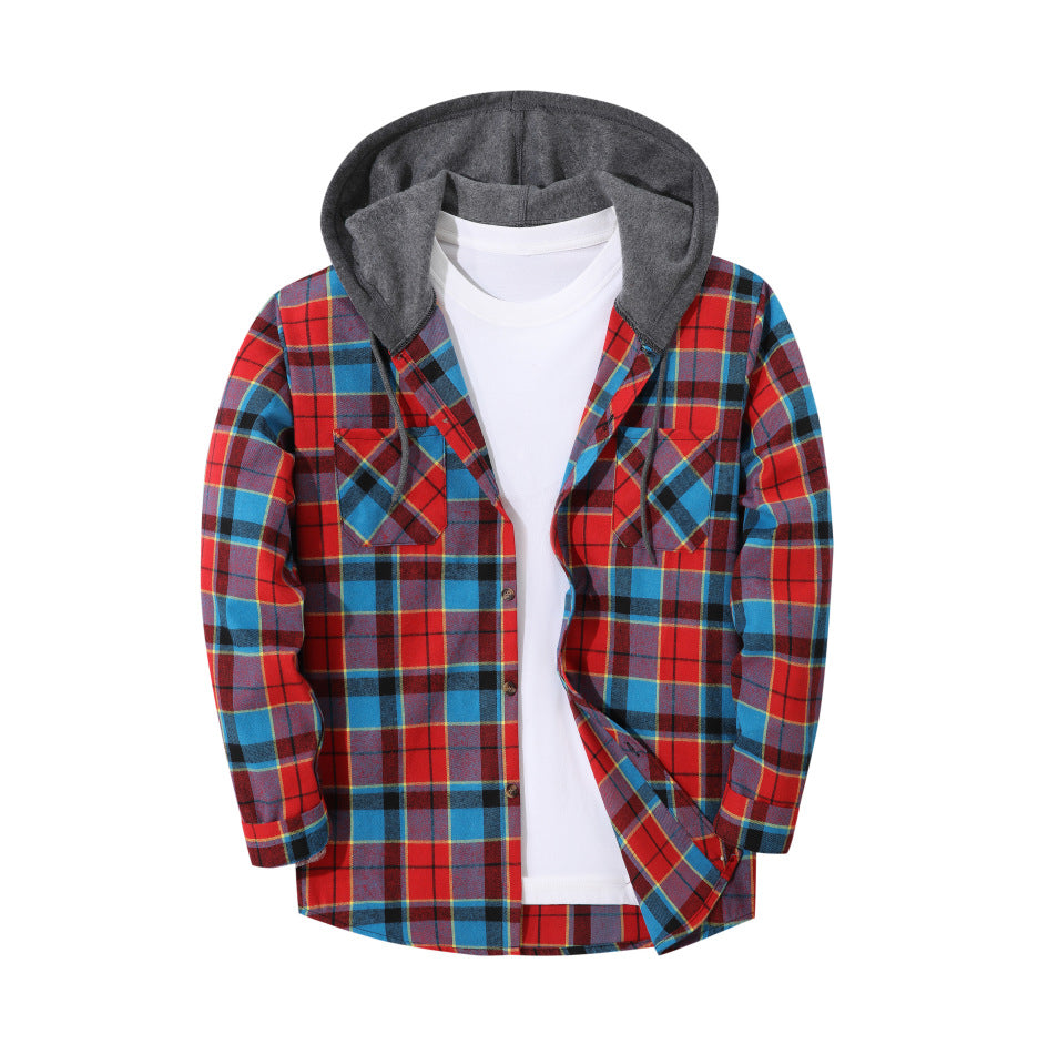 Rhys Calloway | Plaid Flannel Hooded Mens Jacket