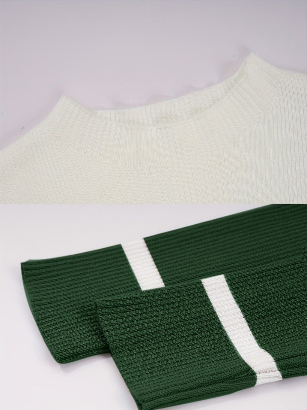 Bethan Ogilvie | Striped Ribbed Knit Bodycon Midi Dress