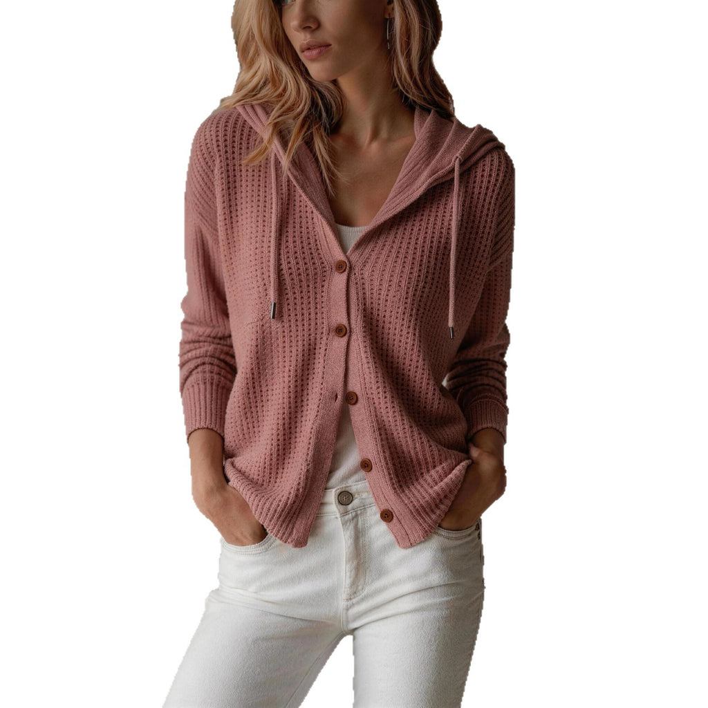 Marianne Fitzgerald | Hooded Waffle-Knit Cardigan For Women