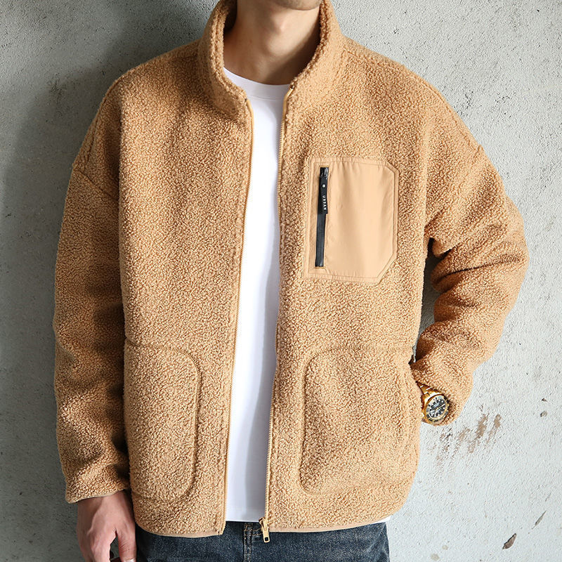 Ellis Grayson | Sherpa Fleece Mens Jacket With Zip Pocket