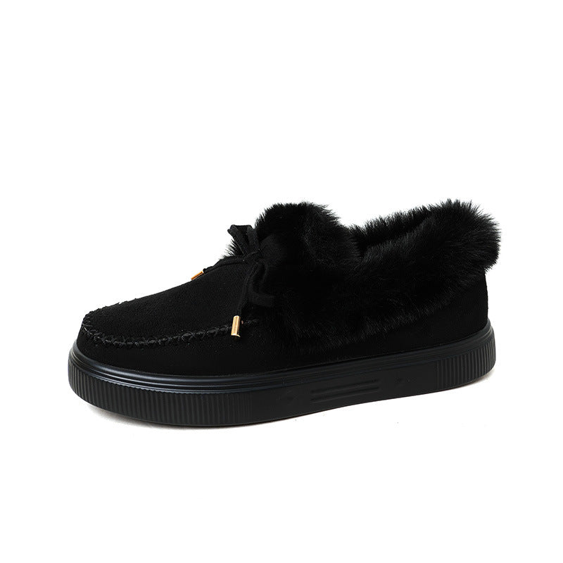 Isobel Barrett | Fluffy Faux Fur Moccasin Slippers