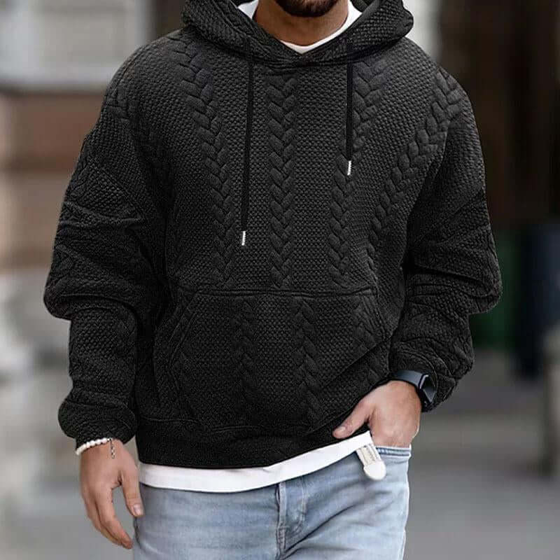 Desmond Whitfield | Grey Cable Knit Hoodie