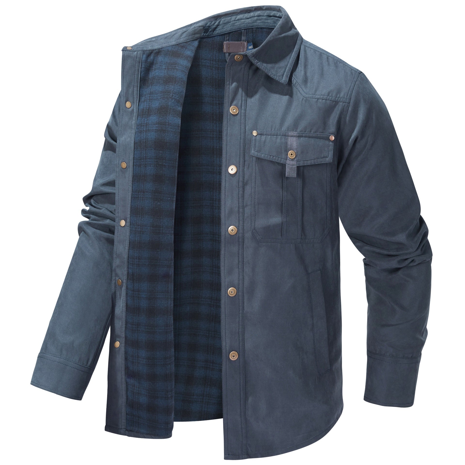 Nathaniel Reed | Plaid-Lined Flannel Shirt Jacket for Men