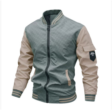 Barnaby Osgood | Colour-Block Mens Jacket With Varsity Trim