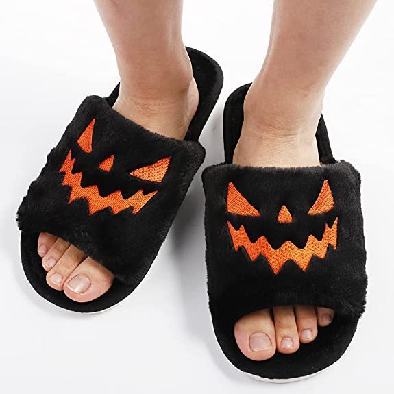 Phoebe Attwood | Pumpkin Face Halloween Slippers